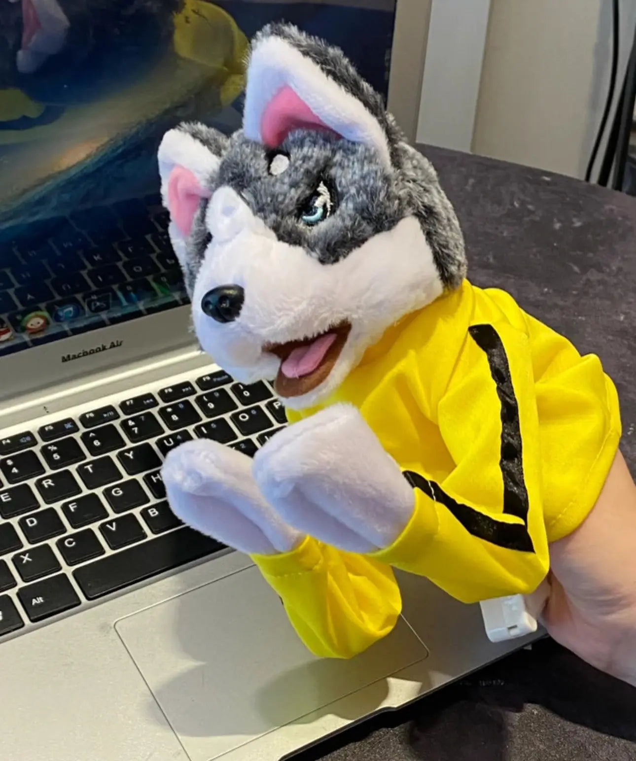 Battle Boxing Dog Doll Plush Tricky Doll New Husky Vocal Hand Puppet Trendslana
