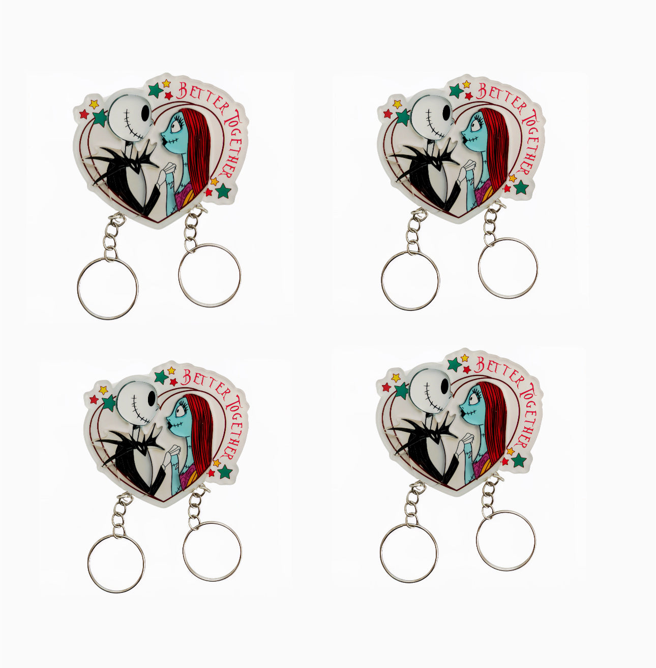Jack and Sally love keychain