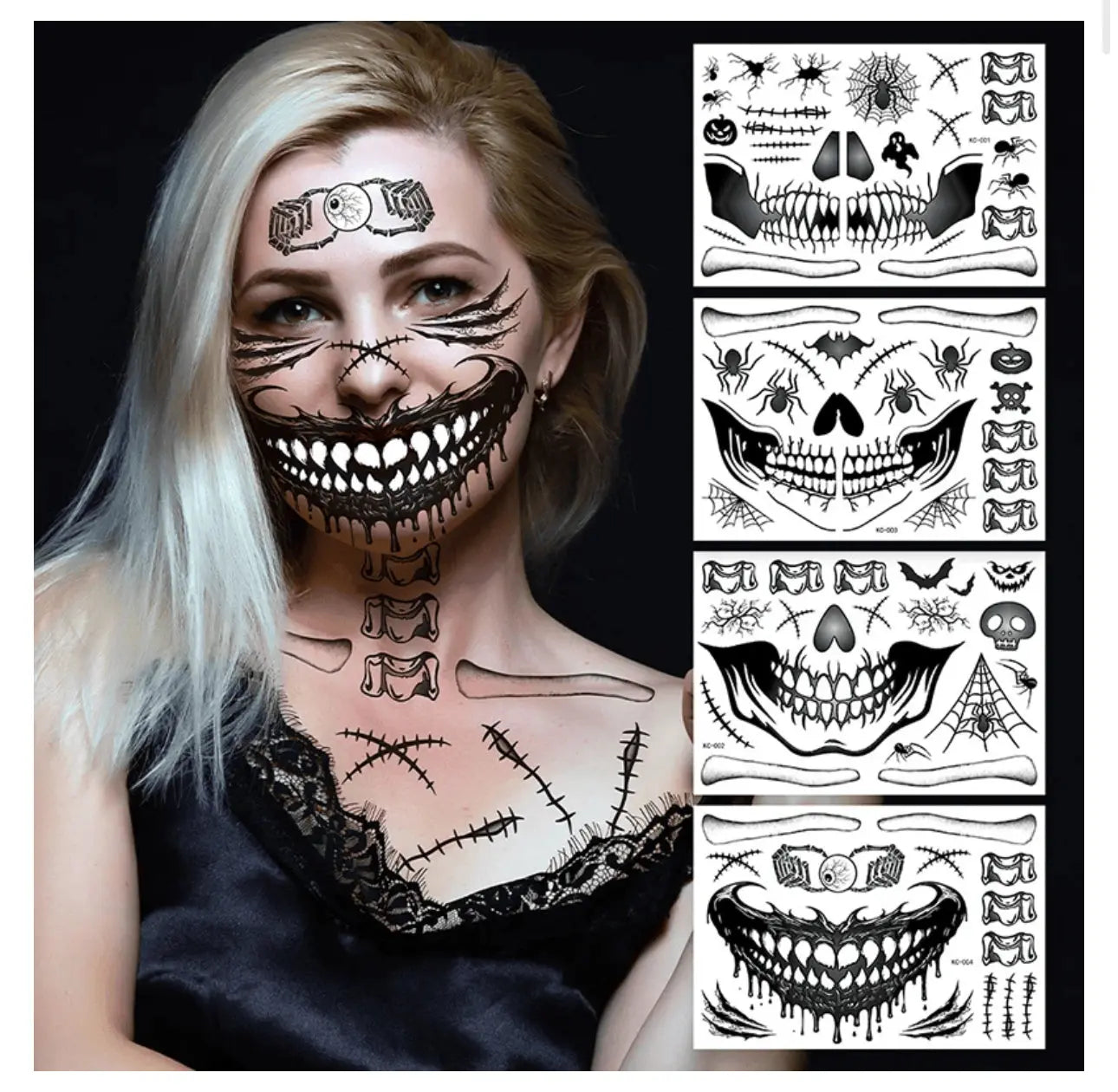 Halloween Prank Makeup Temporary Tattoo Trendslana