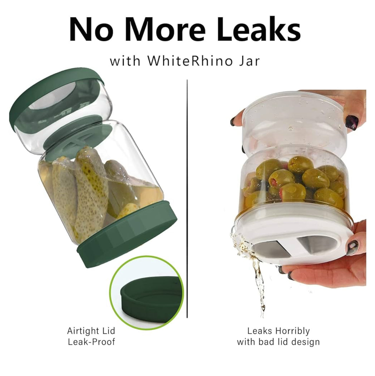Pickle Jar with Strainer