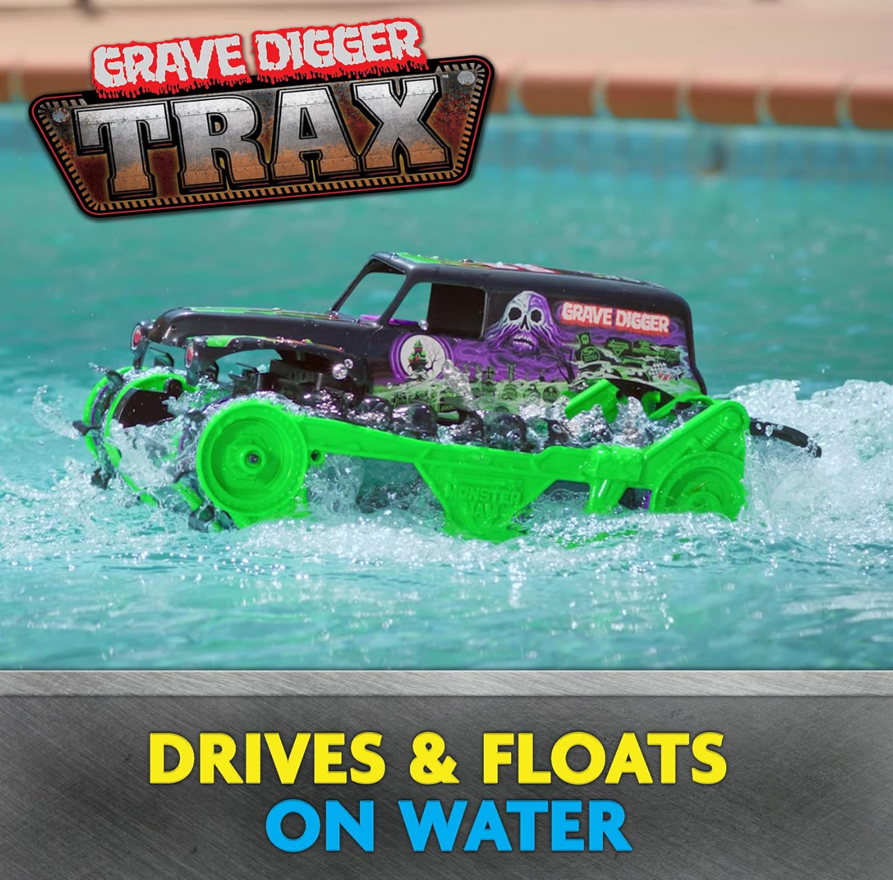 Monster Jam Grave Digger Trax Remote Control Vehicle
