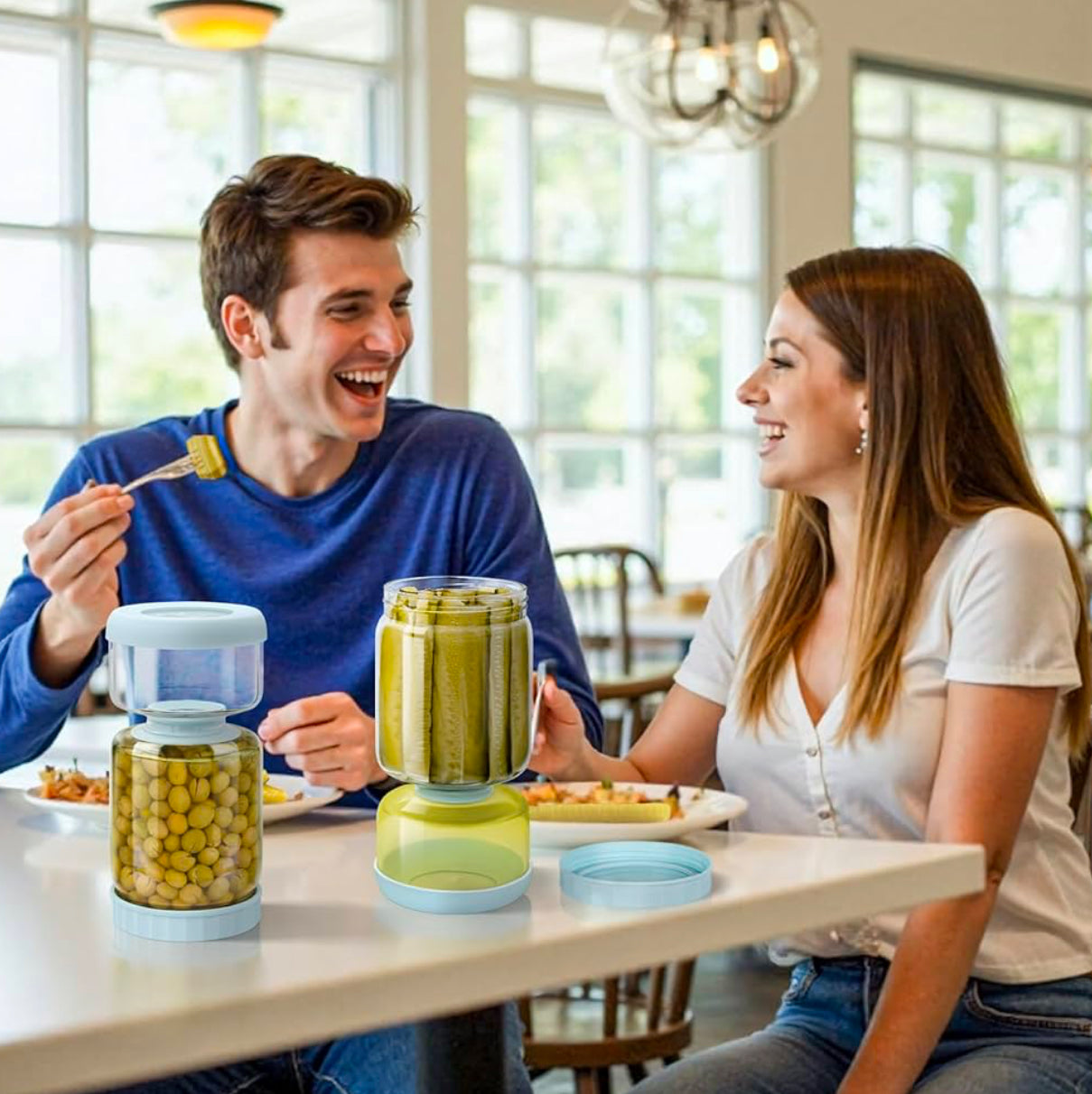 Pickle Jar with Strainer