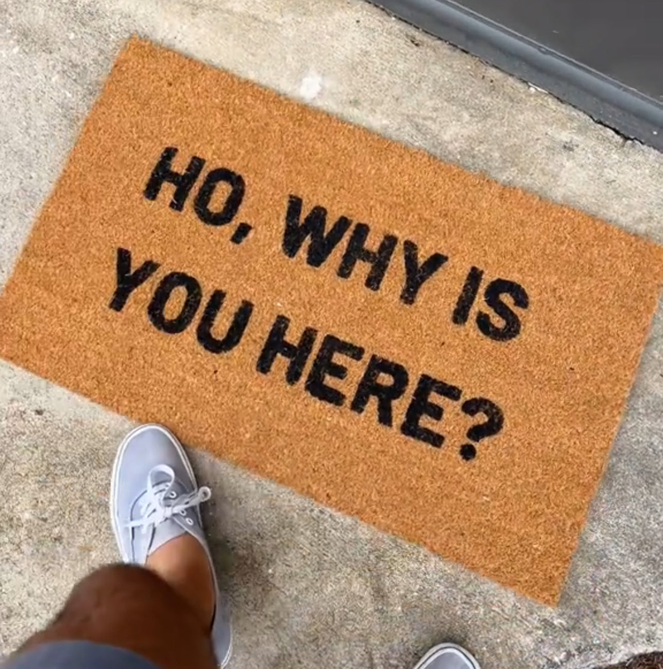 Ho Why Is You Here Doormat