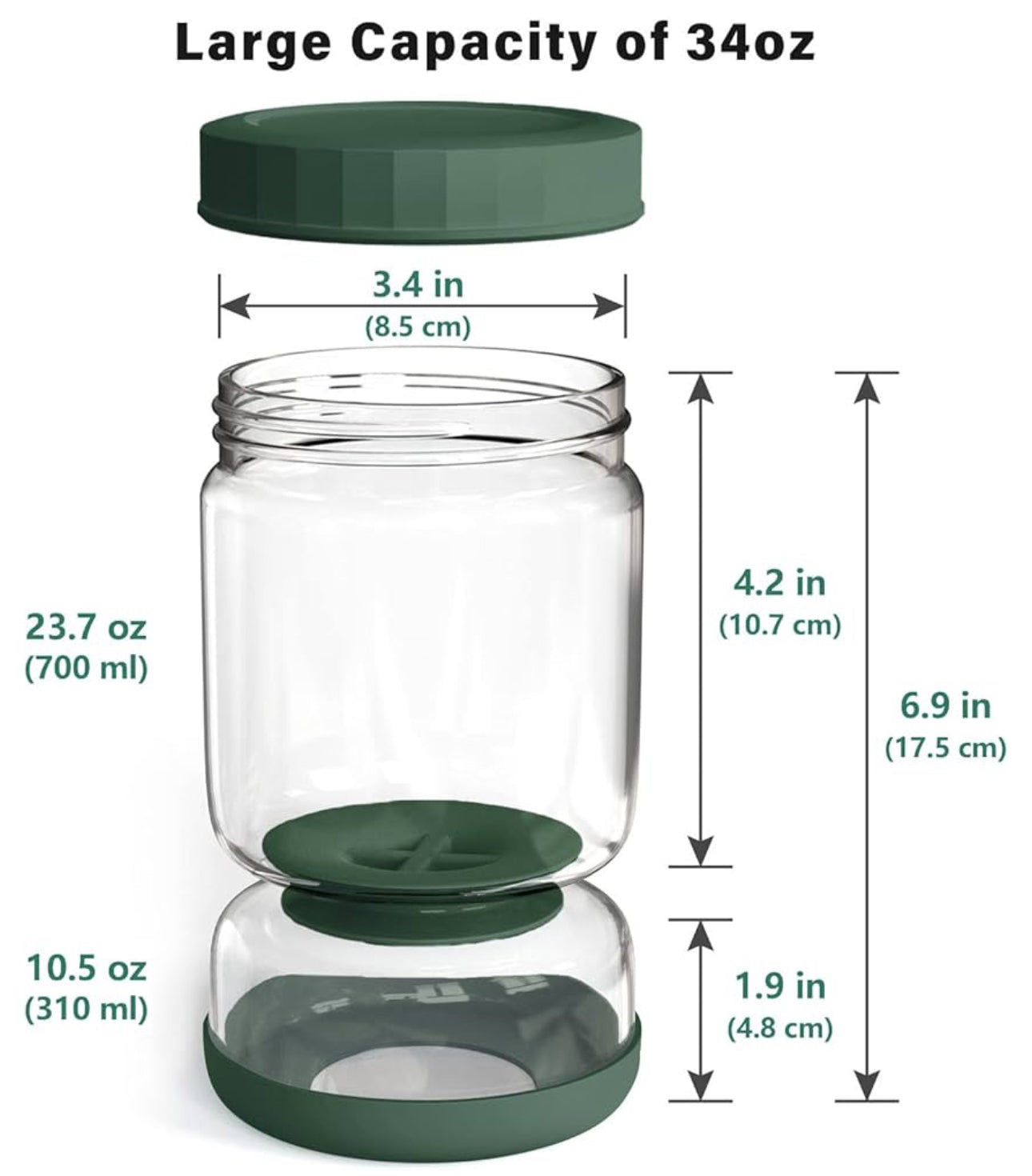 Pickle Jar with Strainer