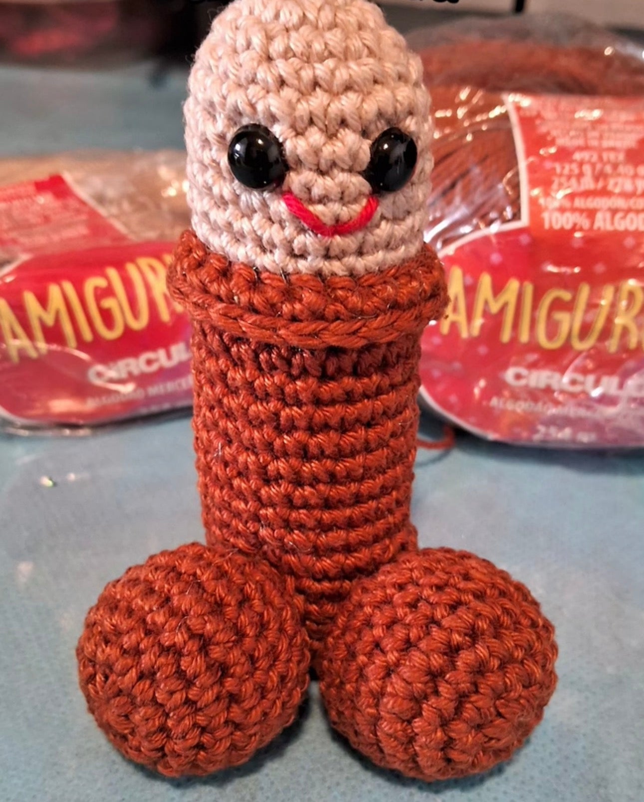 Crochet Willy Keychain
