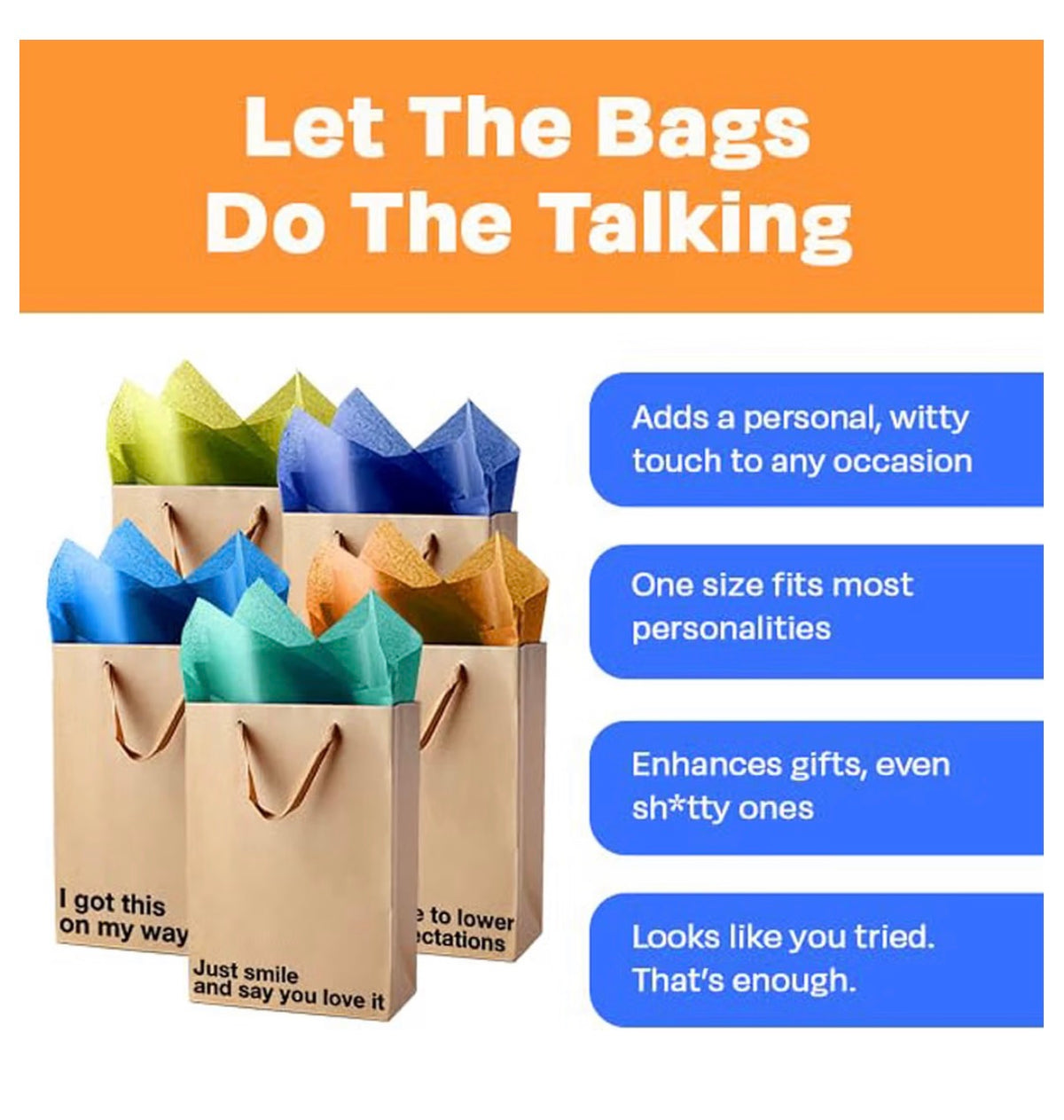 Funny gift bag set