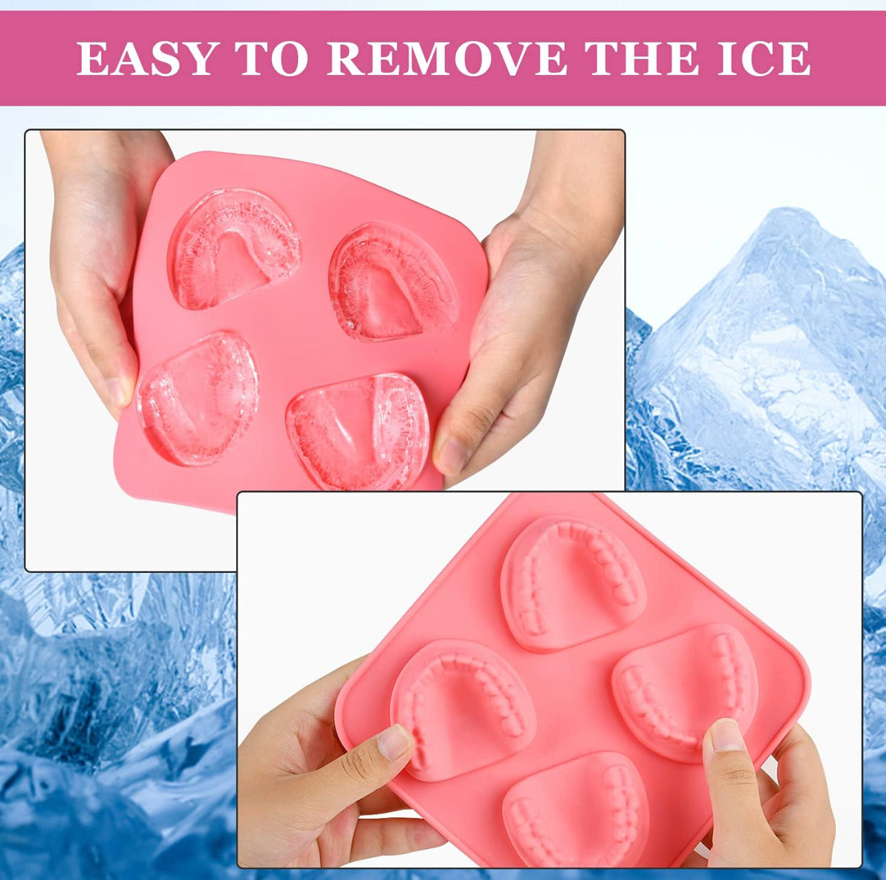 Frozen smiles ice mold