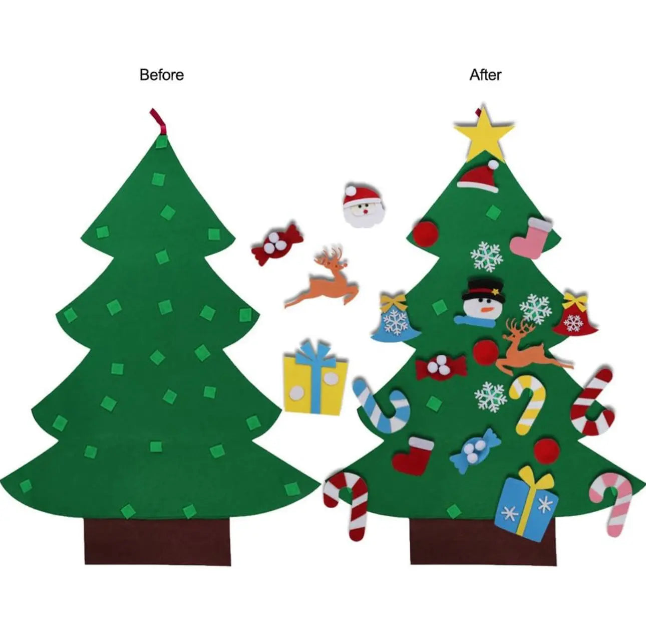 DIY FELT CHRISTMAS TREE SET Trendslana