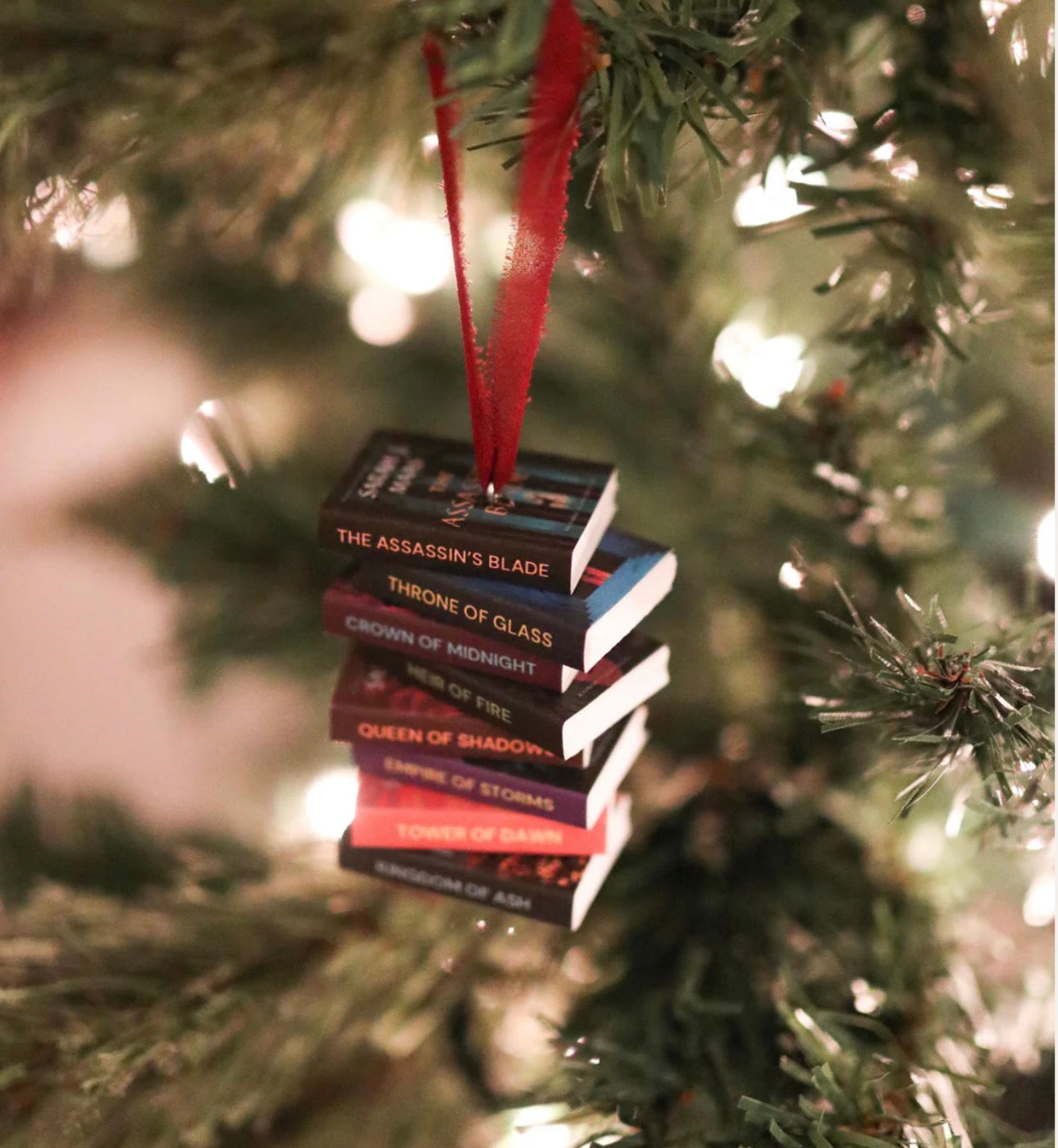 Christmas Book Stack Ornament