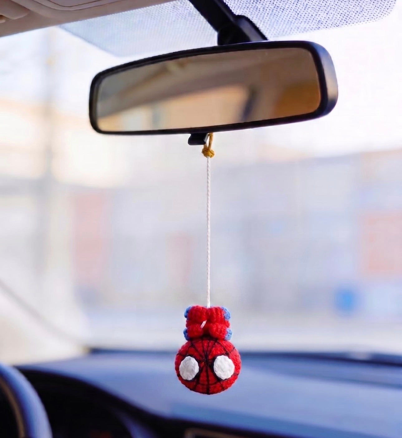 crochet Spider-Man hanging charm
