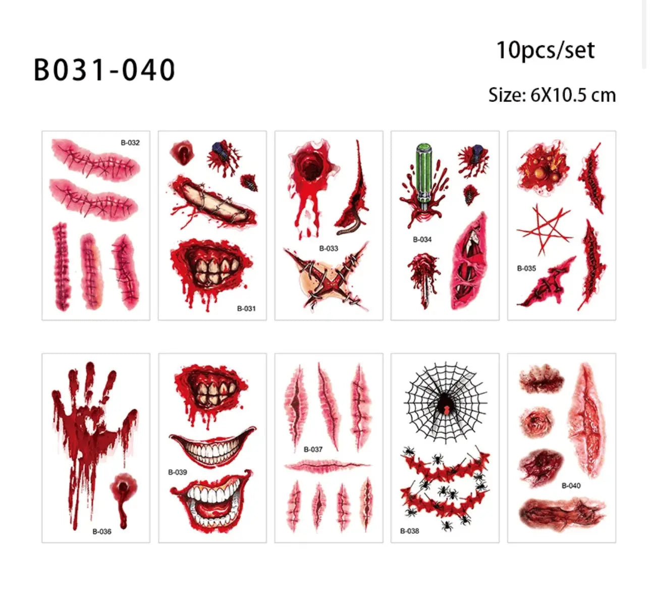 Halloween Prank Makeup Temporary Tattoo Trendslana