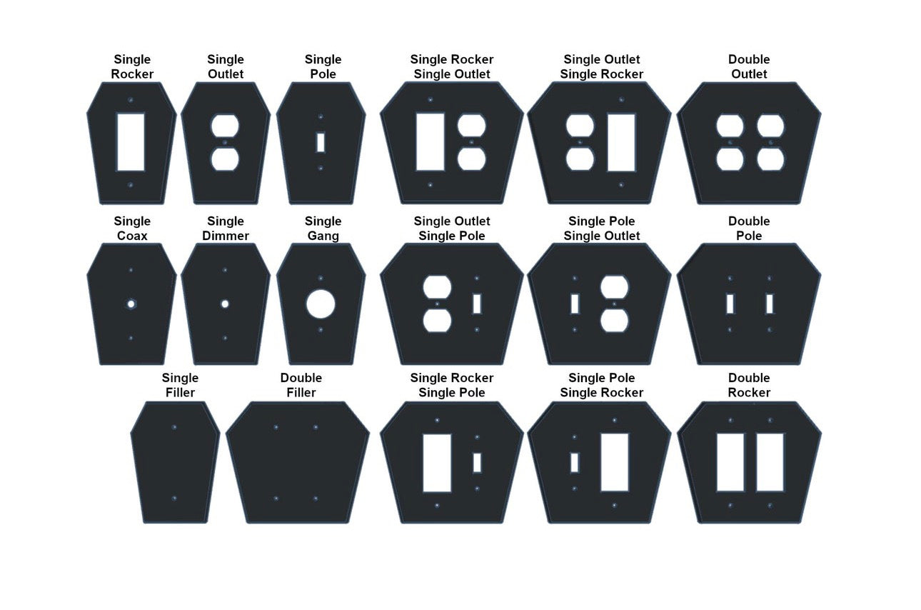 Coffin Shaped Wall Plates