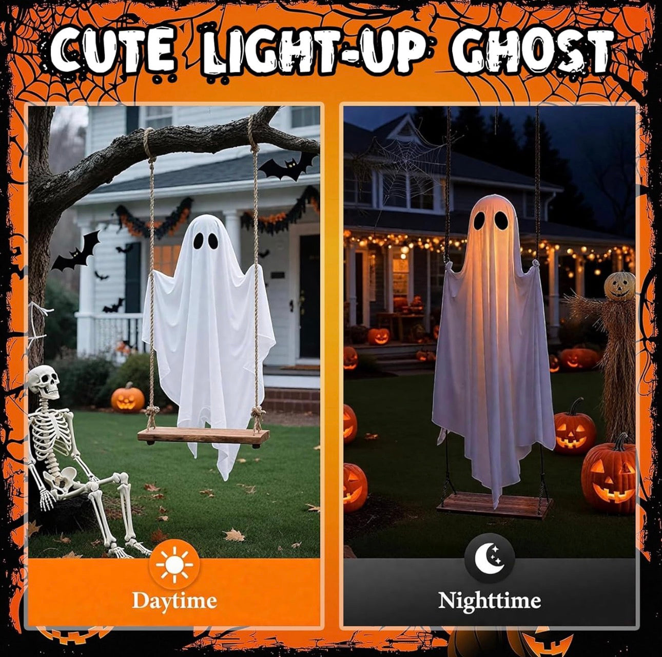 5FT LARGE HANGING GHOST SWING