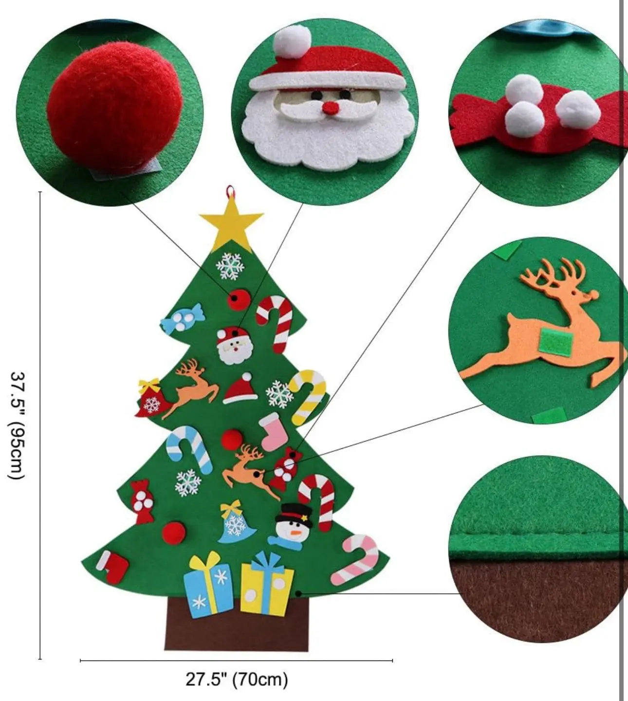 DIY FELT CHRISTMAS TREE SET Trendslana