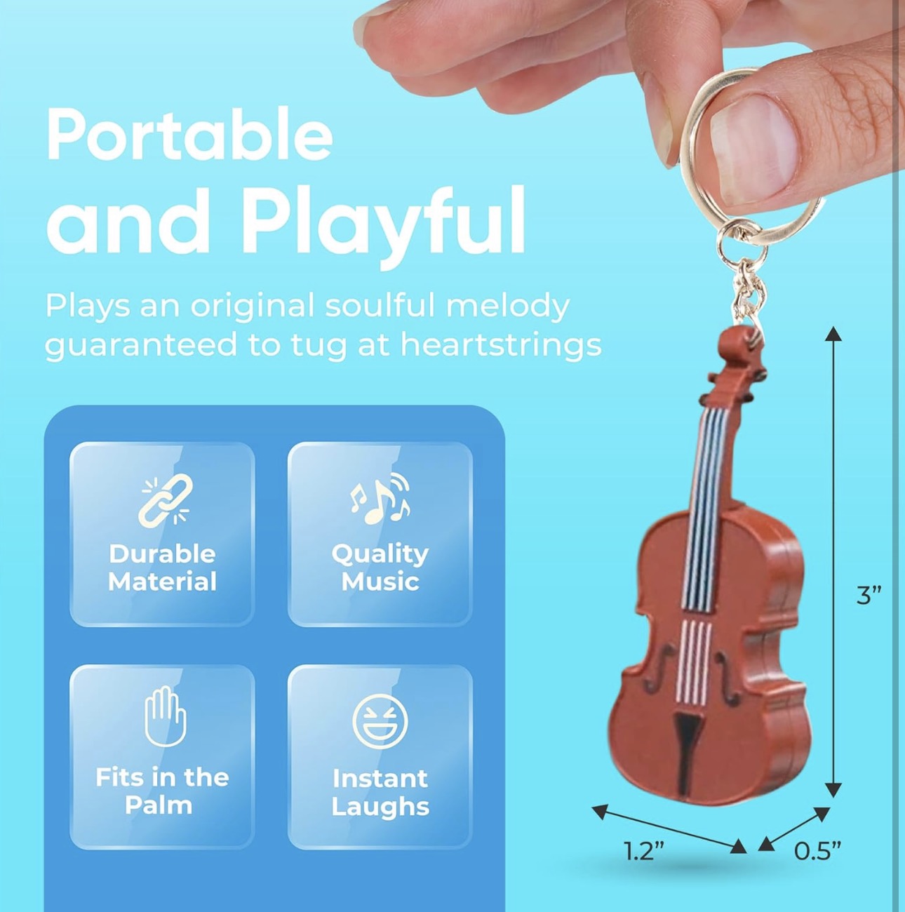 World's Smallest Violin Keychain