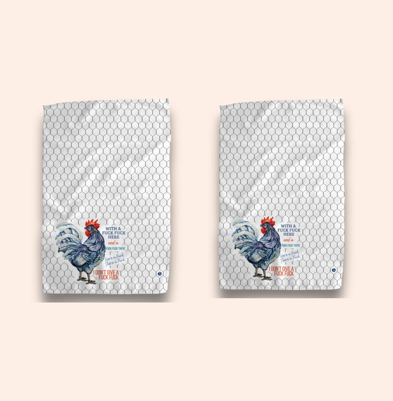 With A Fuck Fuck Here | Kitchen Tea Towel