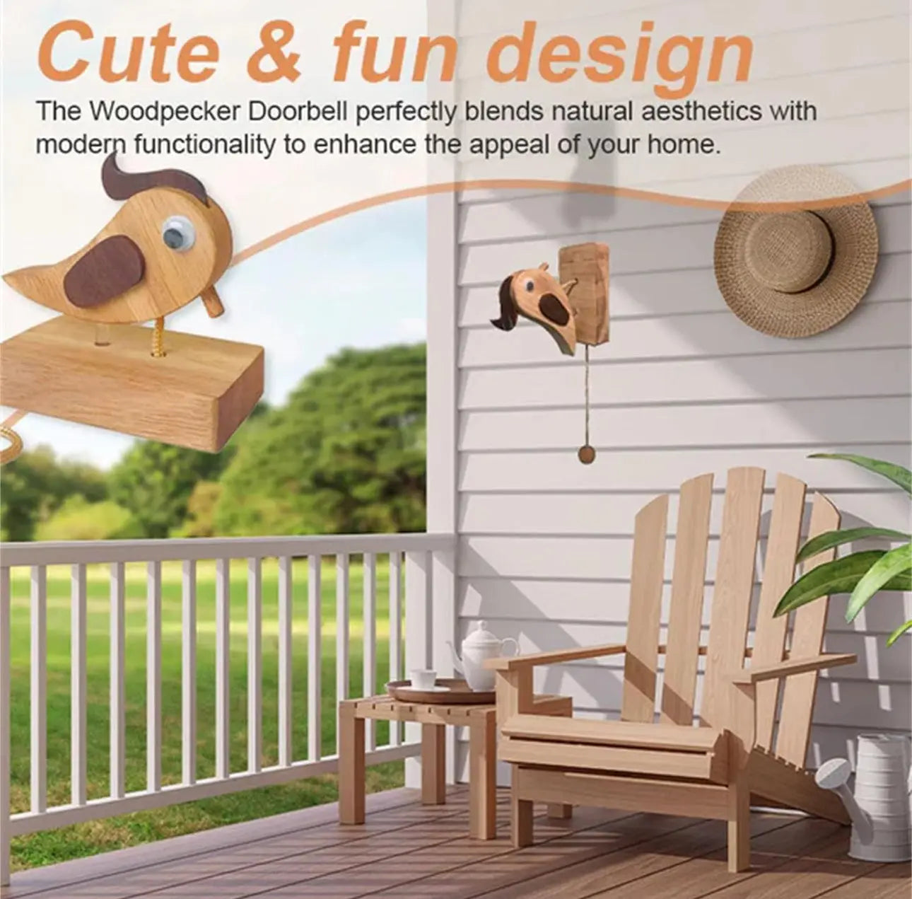 Creative Handmade Woodpecker Knocker Trendslana