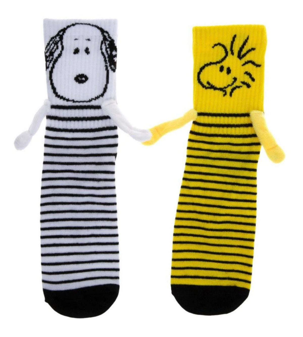 Peanuts Striped Magnetic mid crew socks