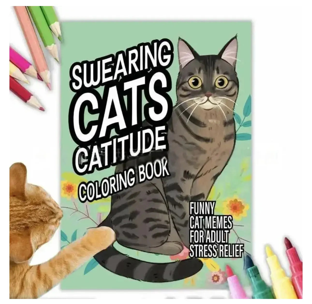 Funny Kitty Memes Coloring Book Trendslana