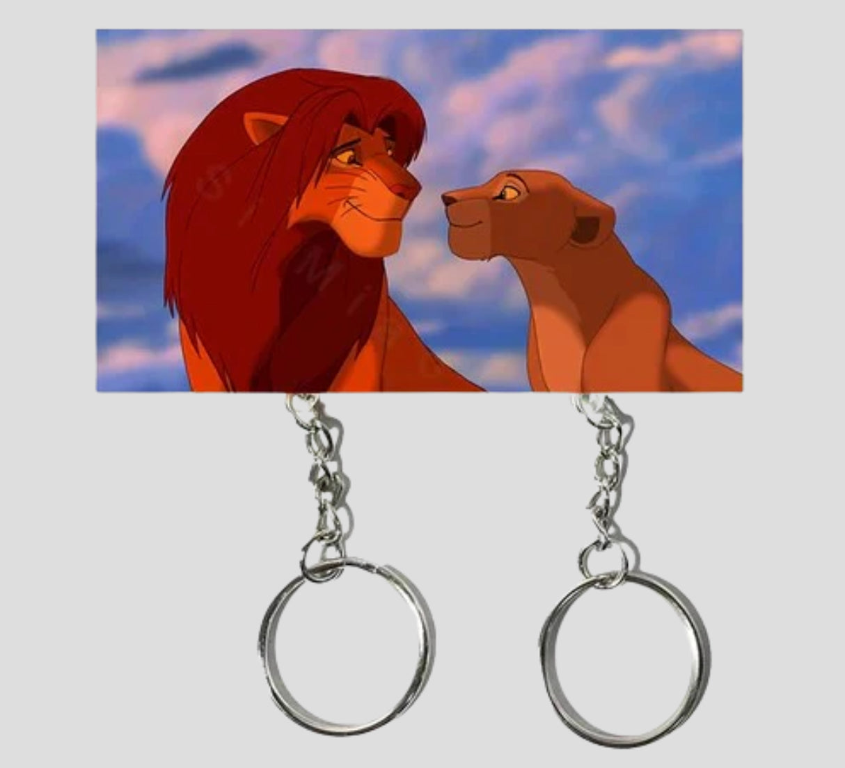 Simba & Nala keychain