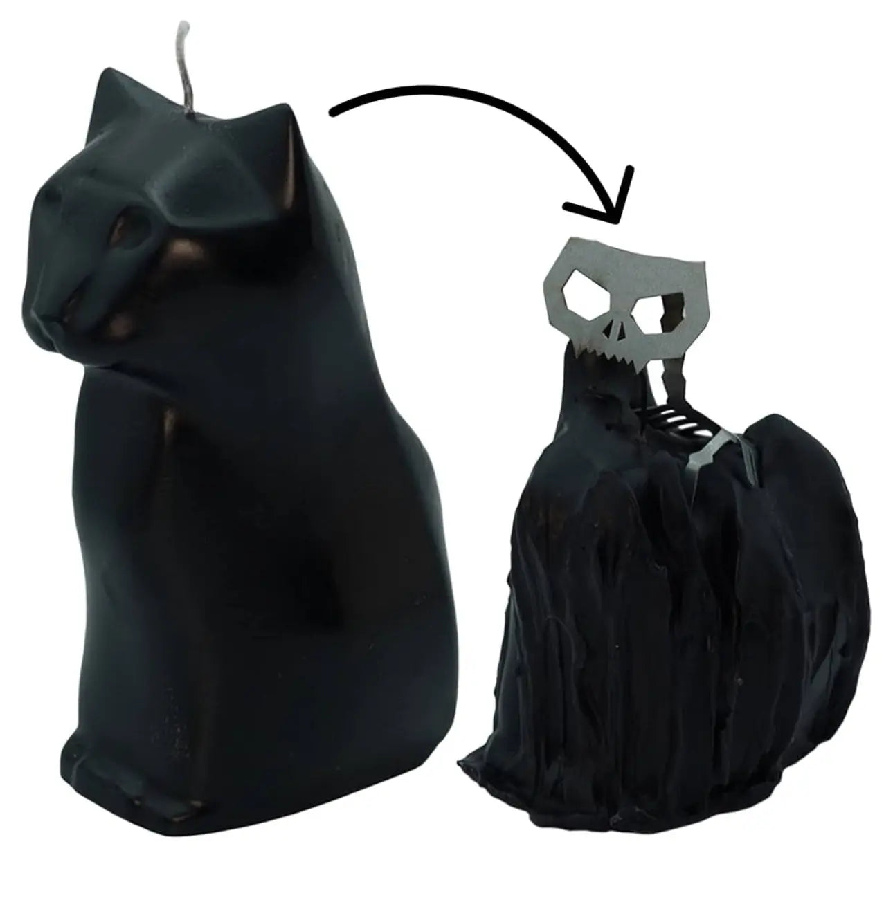 Hidden Cat Skeleton Candle Trendslana