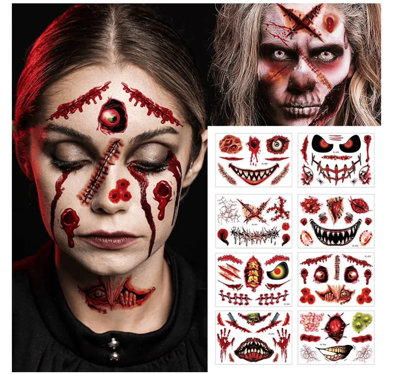 Halloween Prank Makeup Temporary Tattoo Trendslana