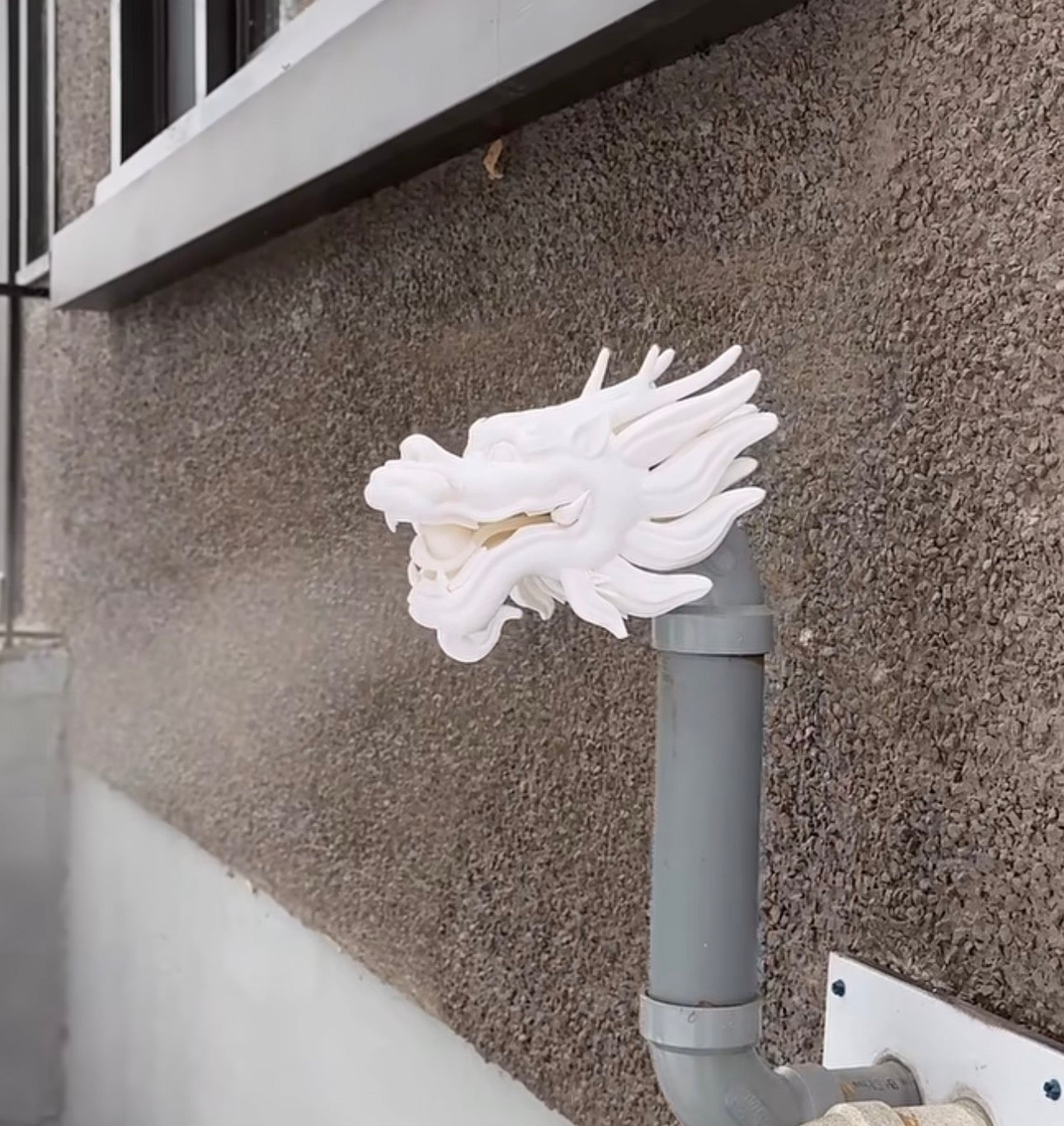 3D-printed dragon head