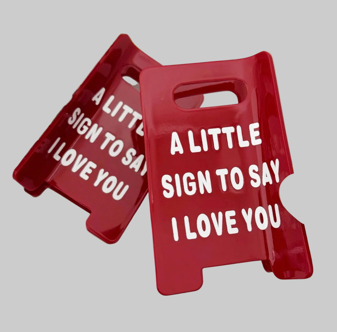 A LITTLE SIGN TO SAY I LOVE YOU HAIR CLAW CLIP