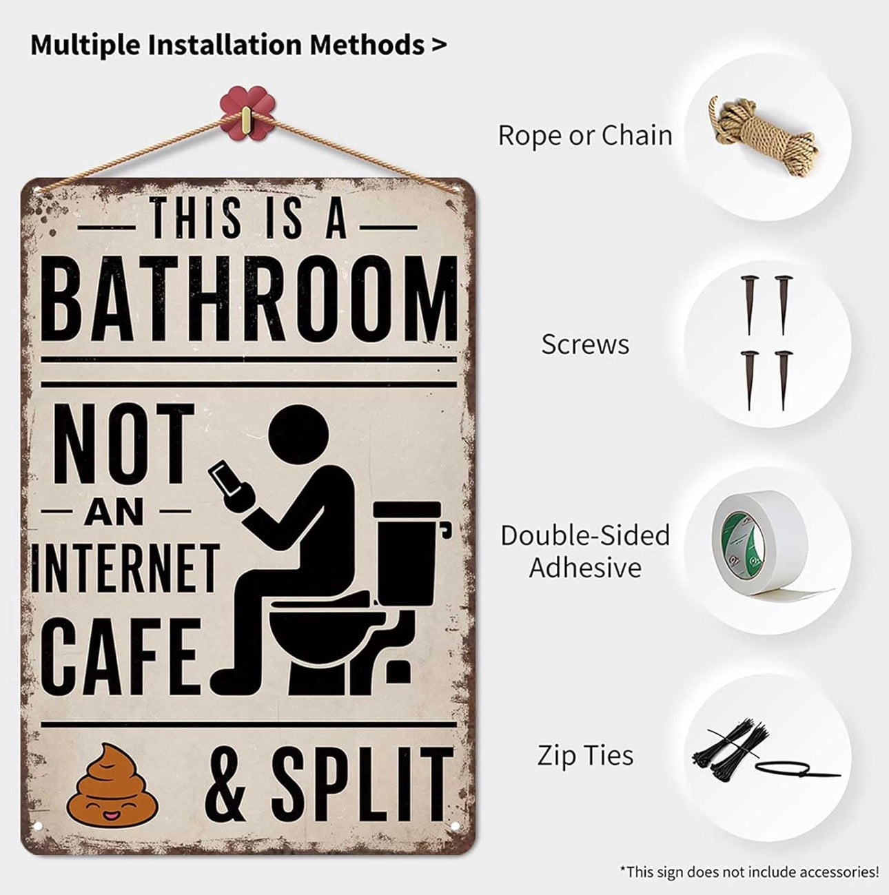 This Is A Bathroom Not An Internet Cafe Sign