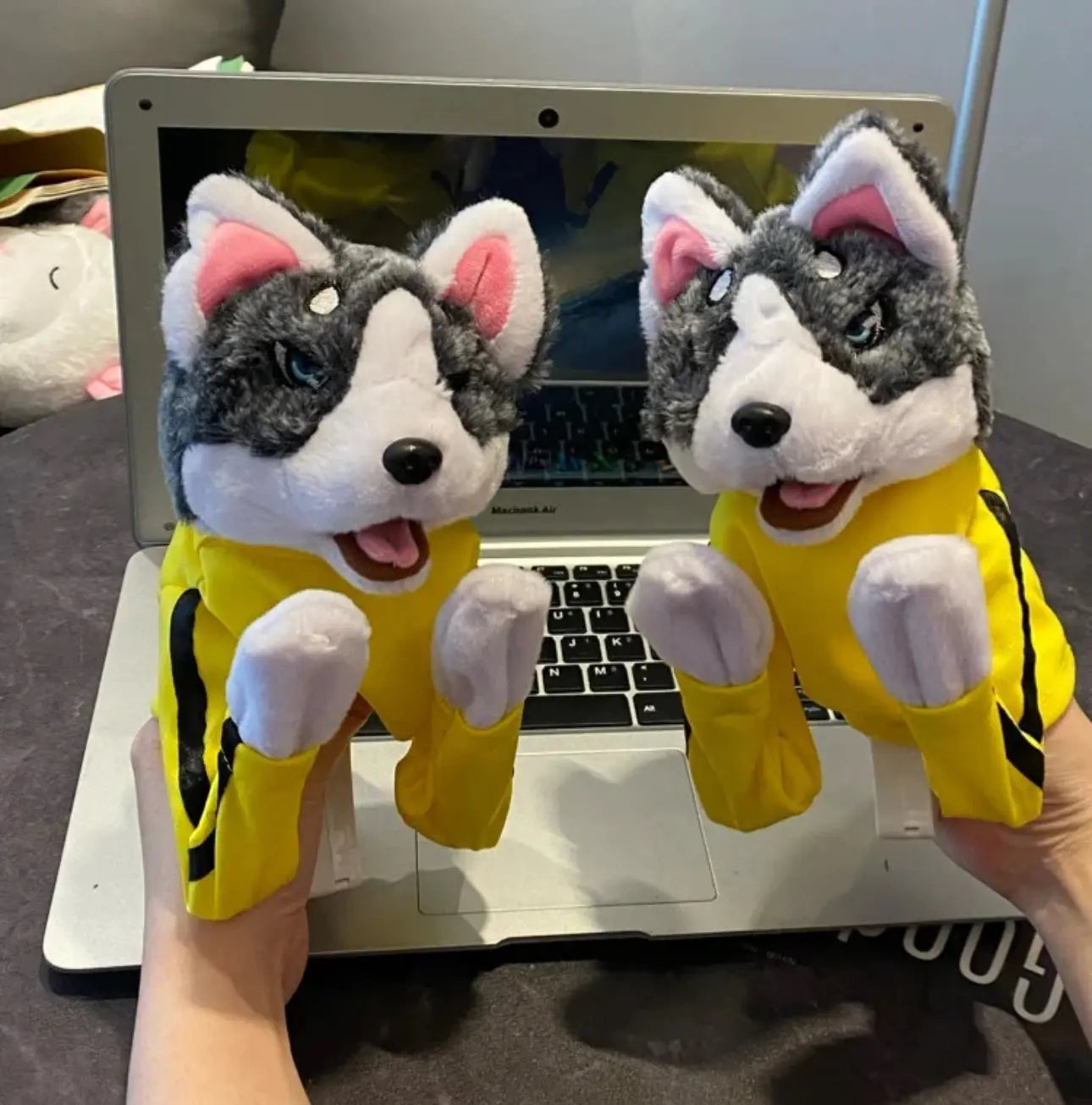 Battle Boxing Dog Doll Plush Tricky Doll New Husky Vocal Hand Puppet Trendslana