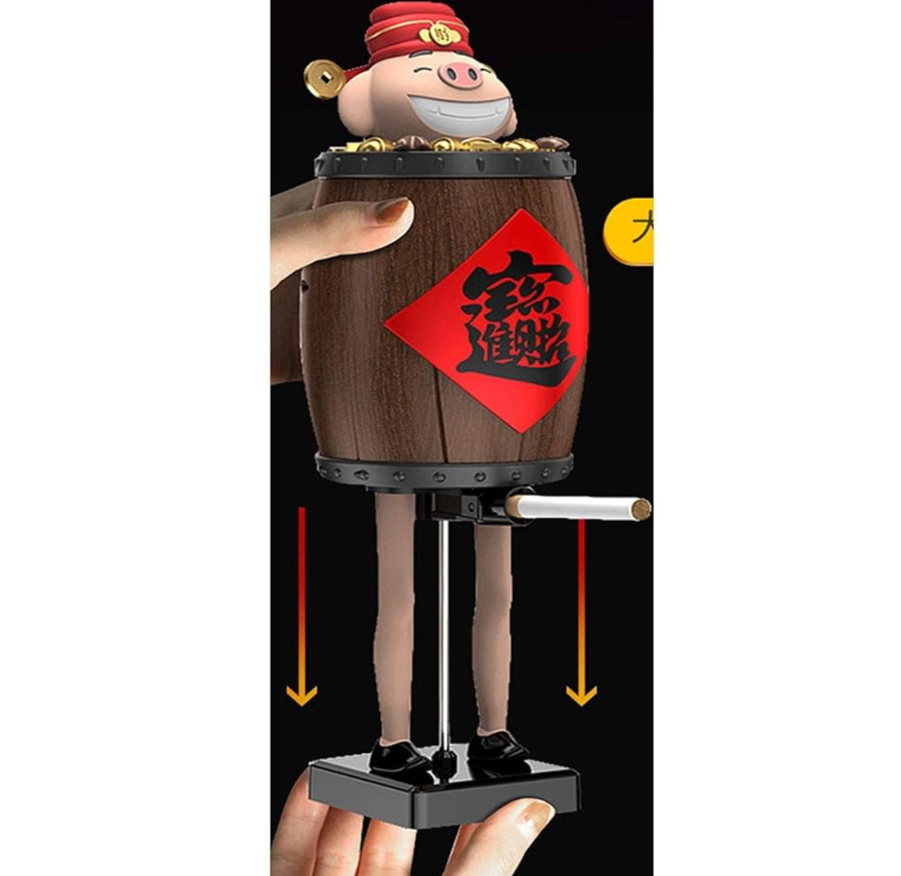 Pig Pop-Up Cigarette Holder