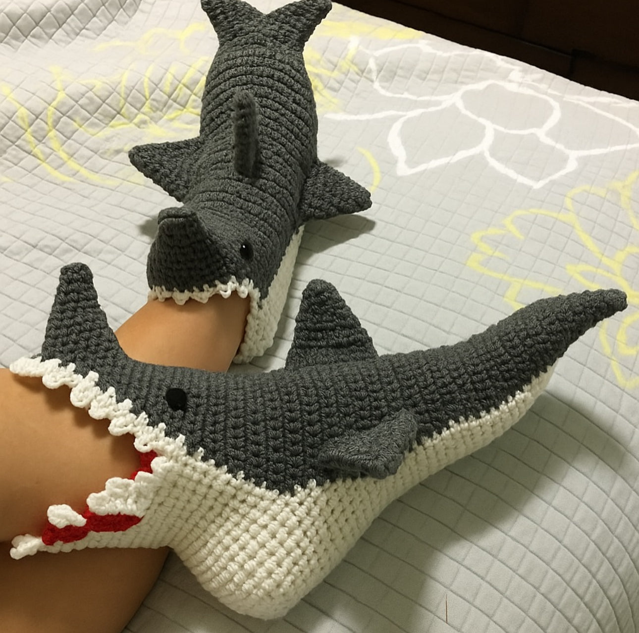 Shark Knitted Socks