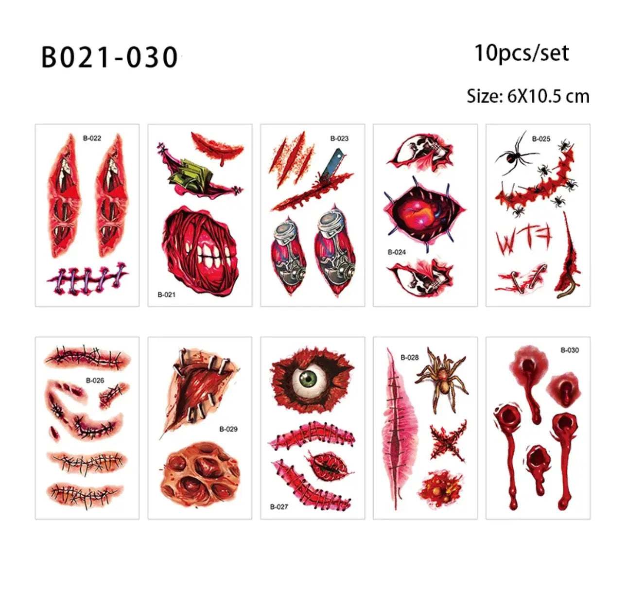 Halloween Prank Makeup Temporary Tattoo Trendslana