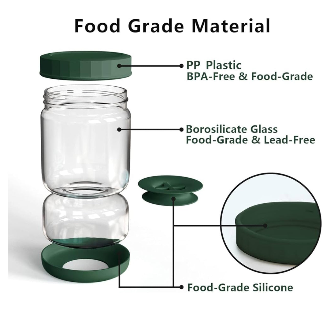 Pickle Jar with Strainer