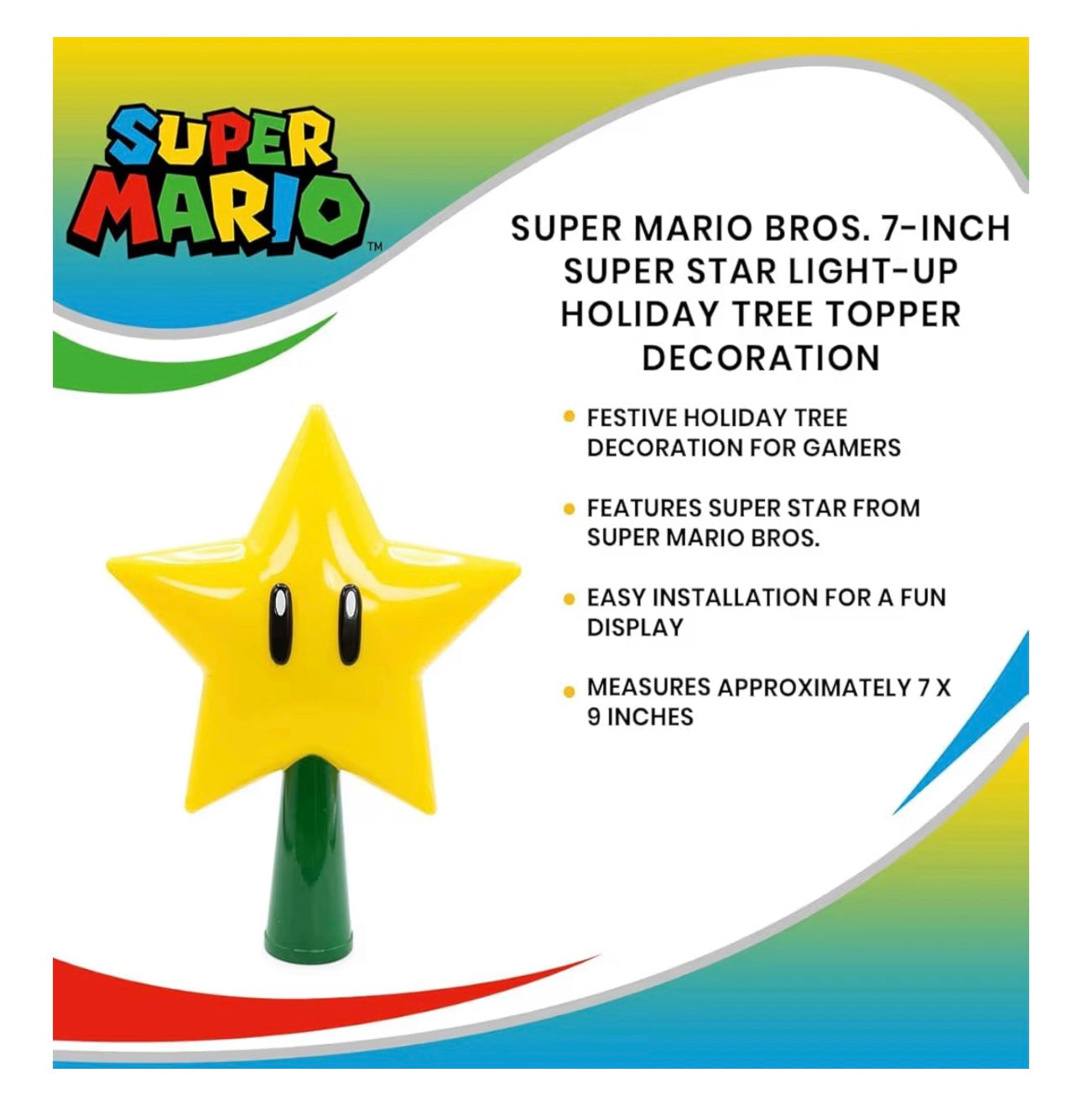 Mario Super Star Gen 2 Plug in Light Up Christmas