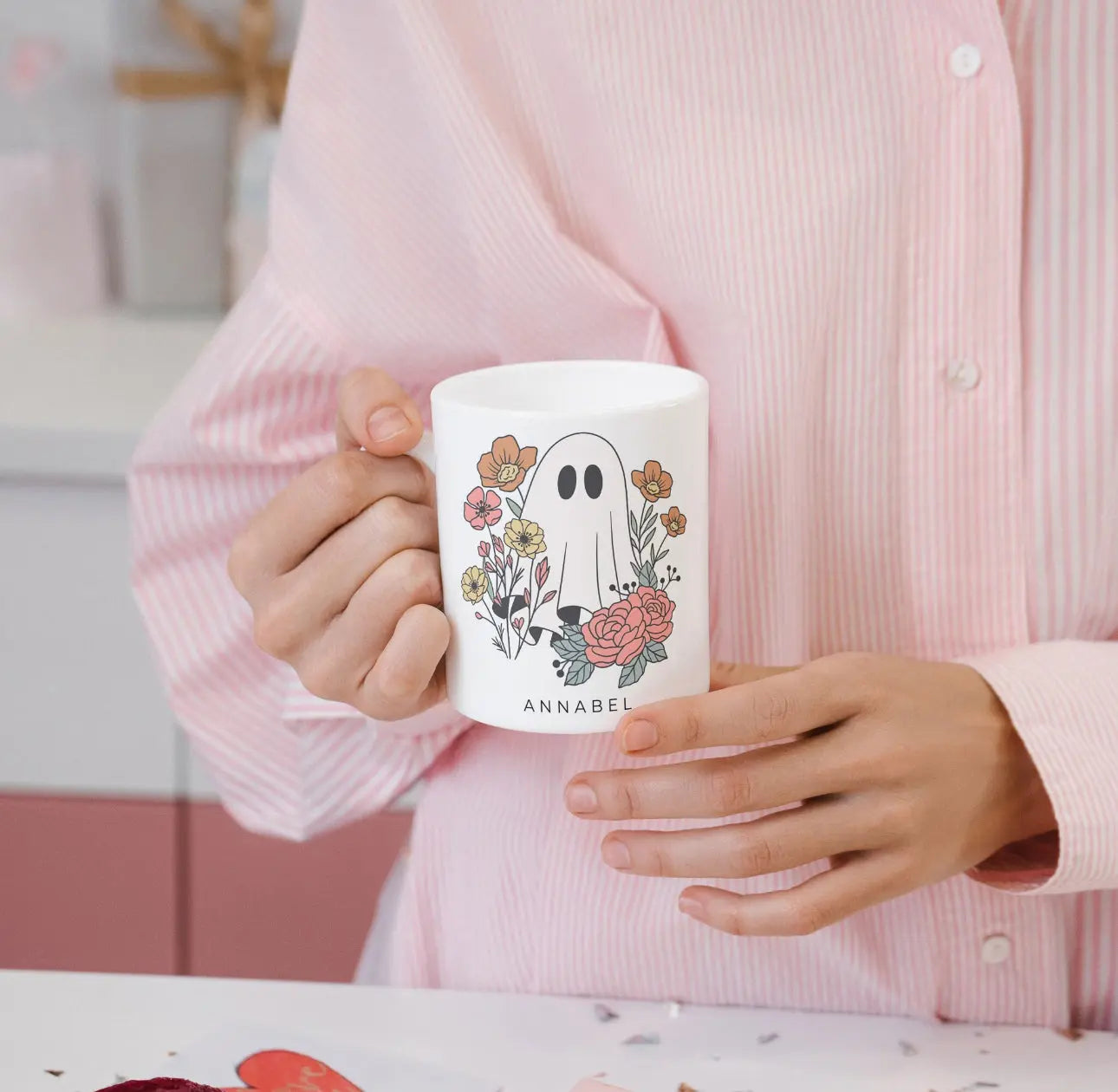 Cute Ghost Halloween Mug Trendslana