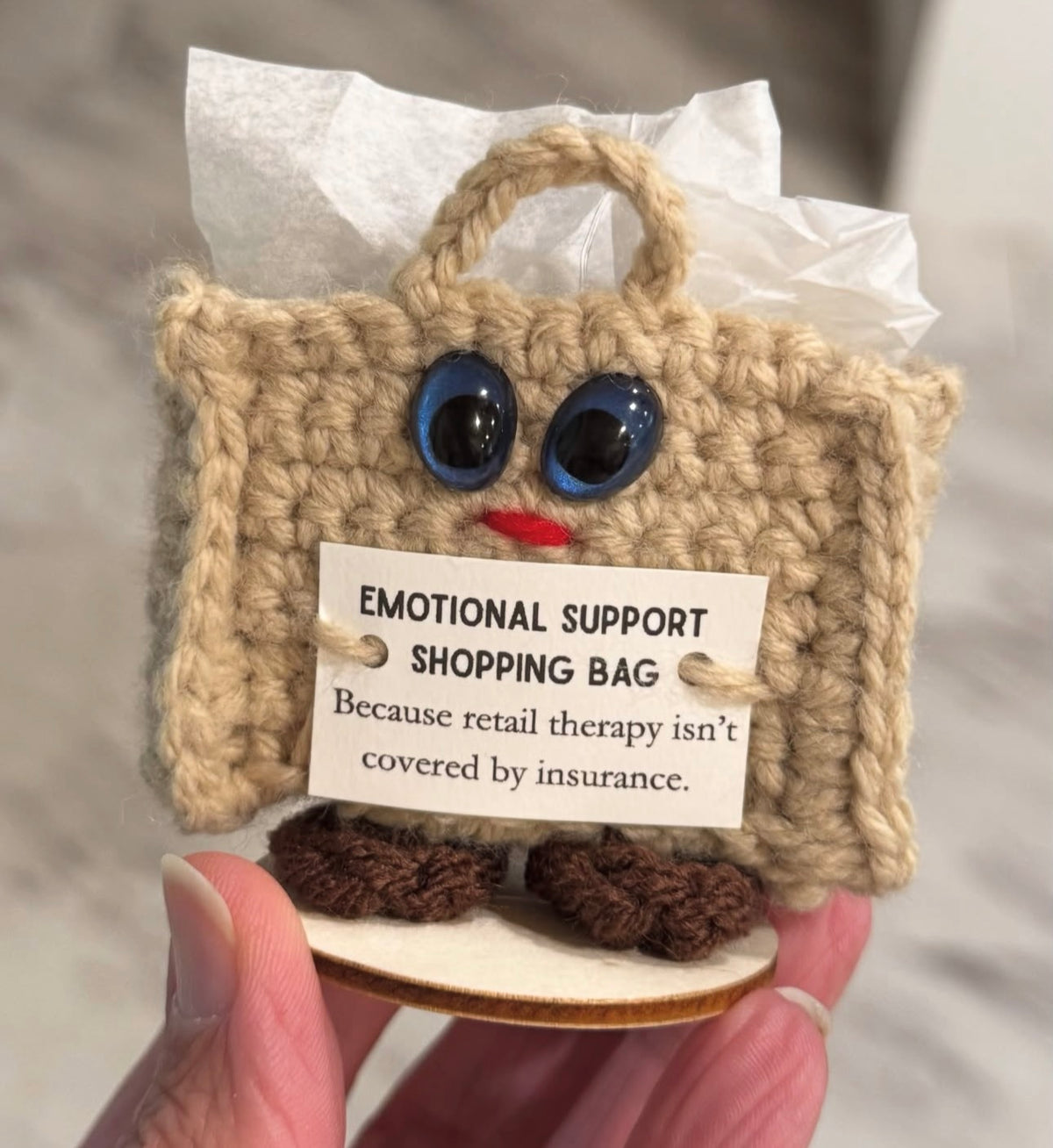 EMOTIONAL SUPPORT SHOPPING BAG