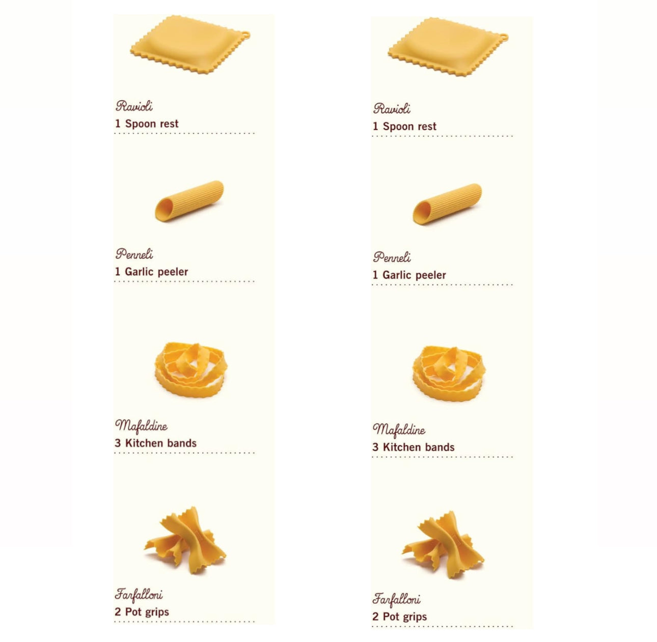 Pasta Shape Kitchen Set