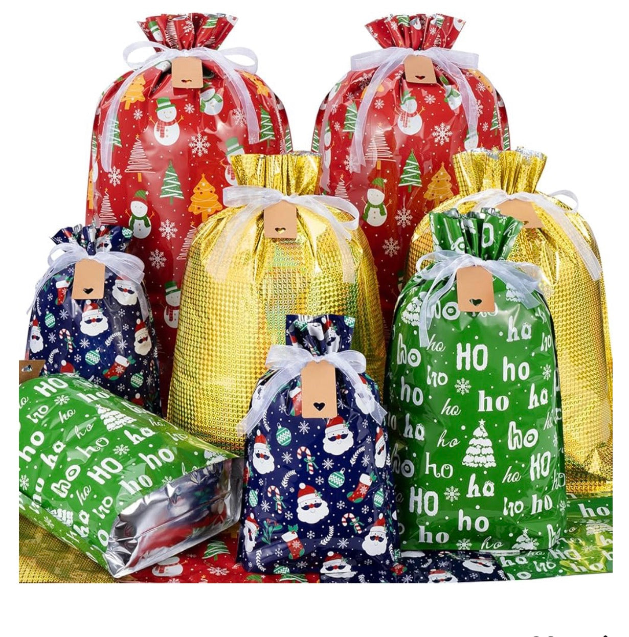 Christmas Drawstring Gift Bags