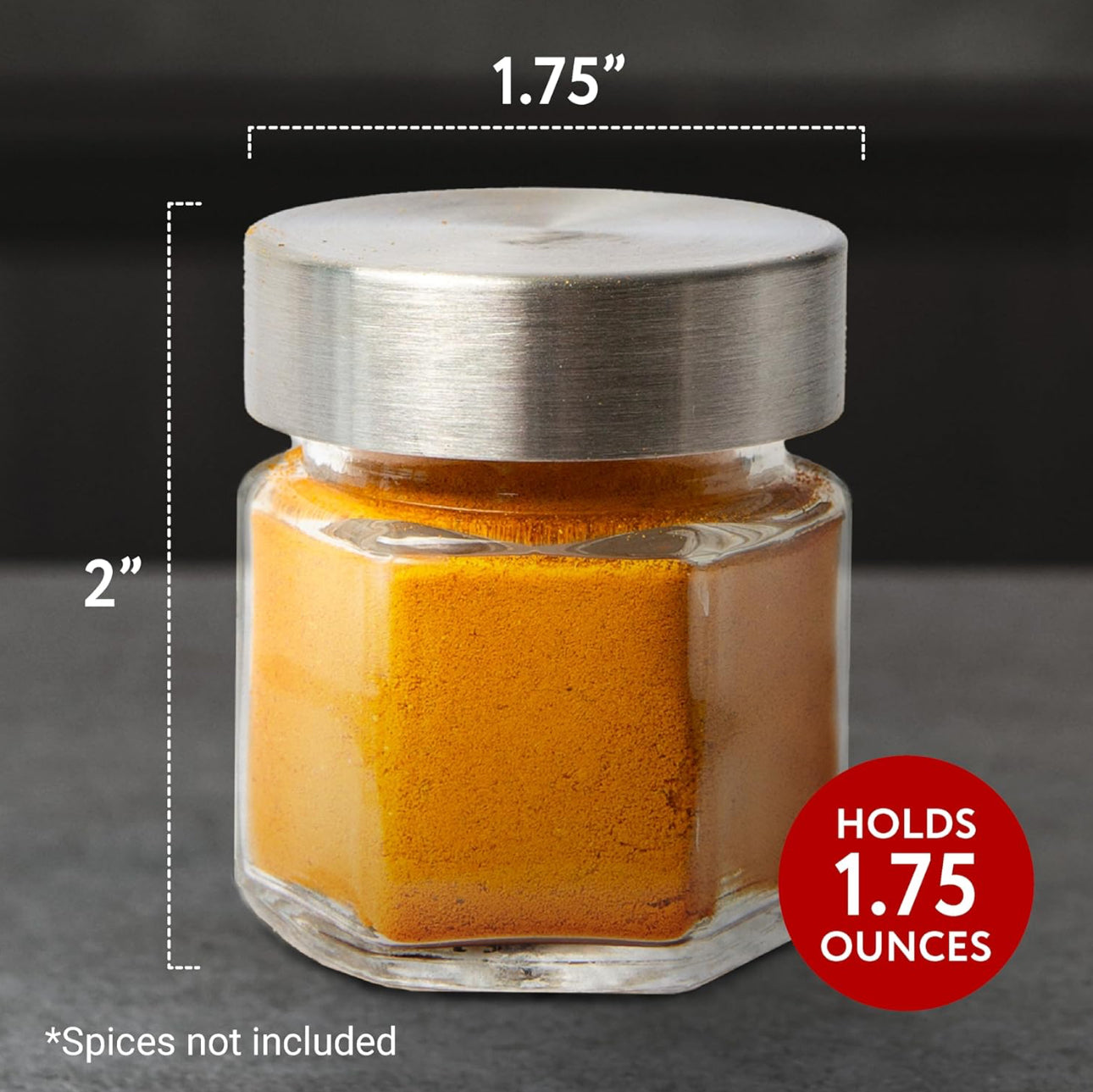 Hexagonal Magnetic Spice Jars