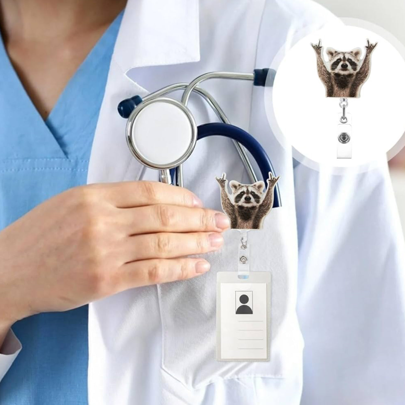 Hip hop Raccoon Badge