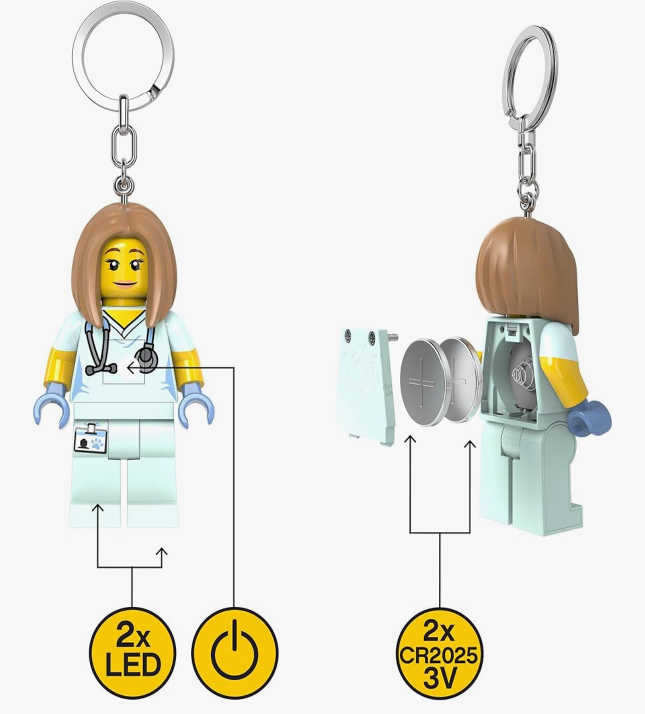 Lego Classic Veterinarian Flashlight Keychain