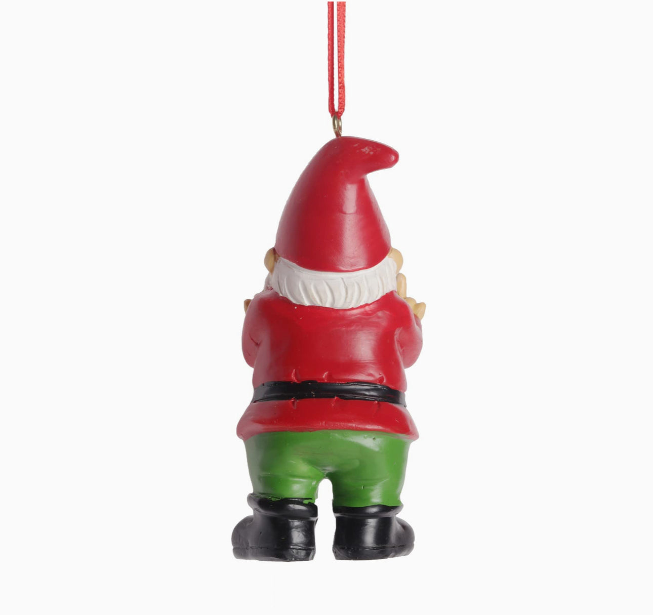 Flipping Off Gnome Christmas Ornament