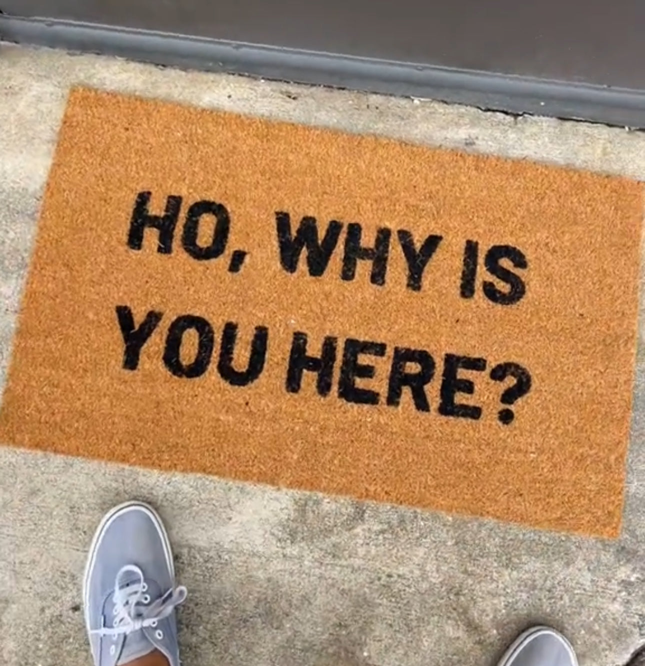 Ho Why Is You Here Doormat