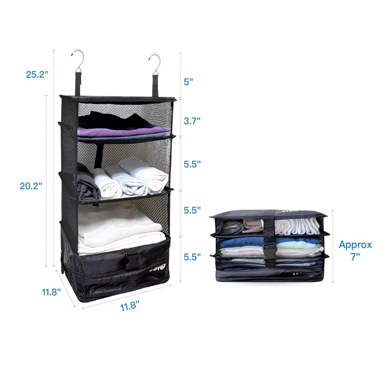 PORTABLE HANGING TRAVEL SHELVES