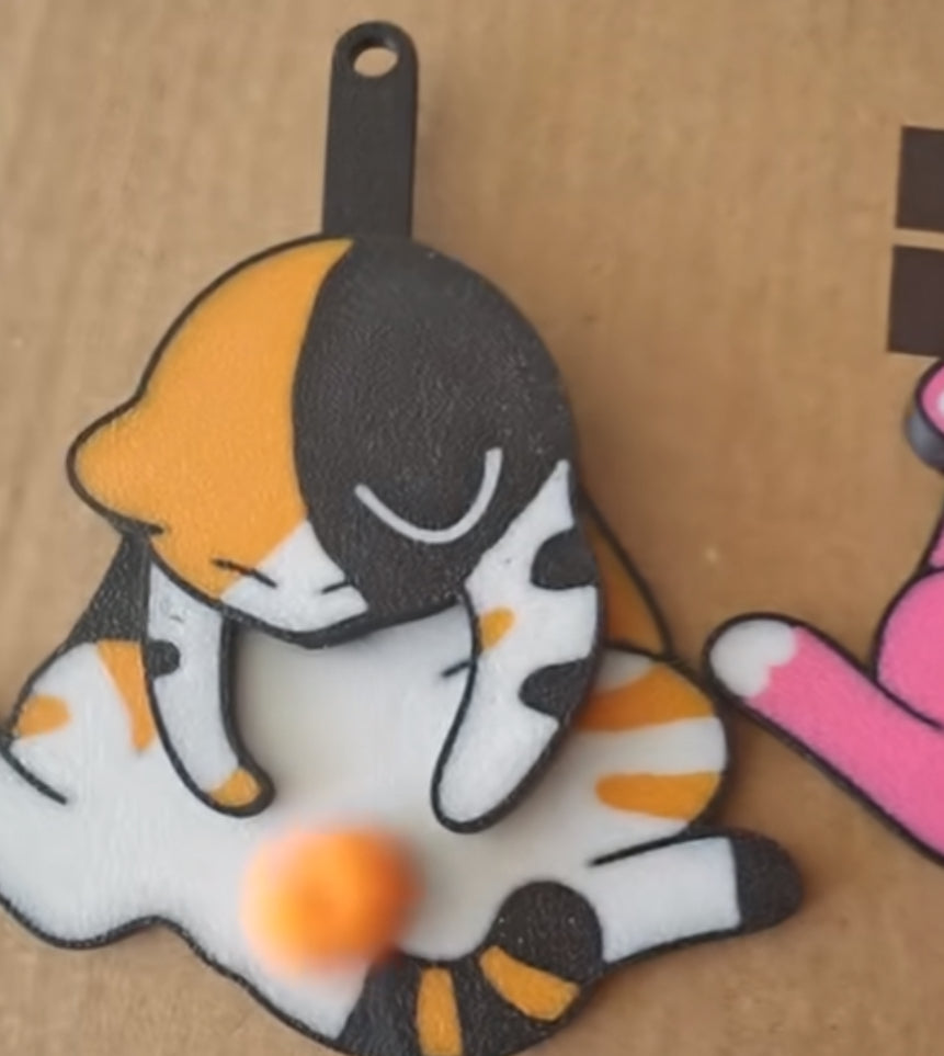 Playful Cat Quirky Keychain