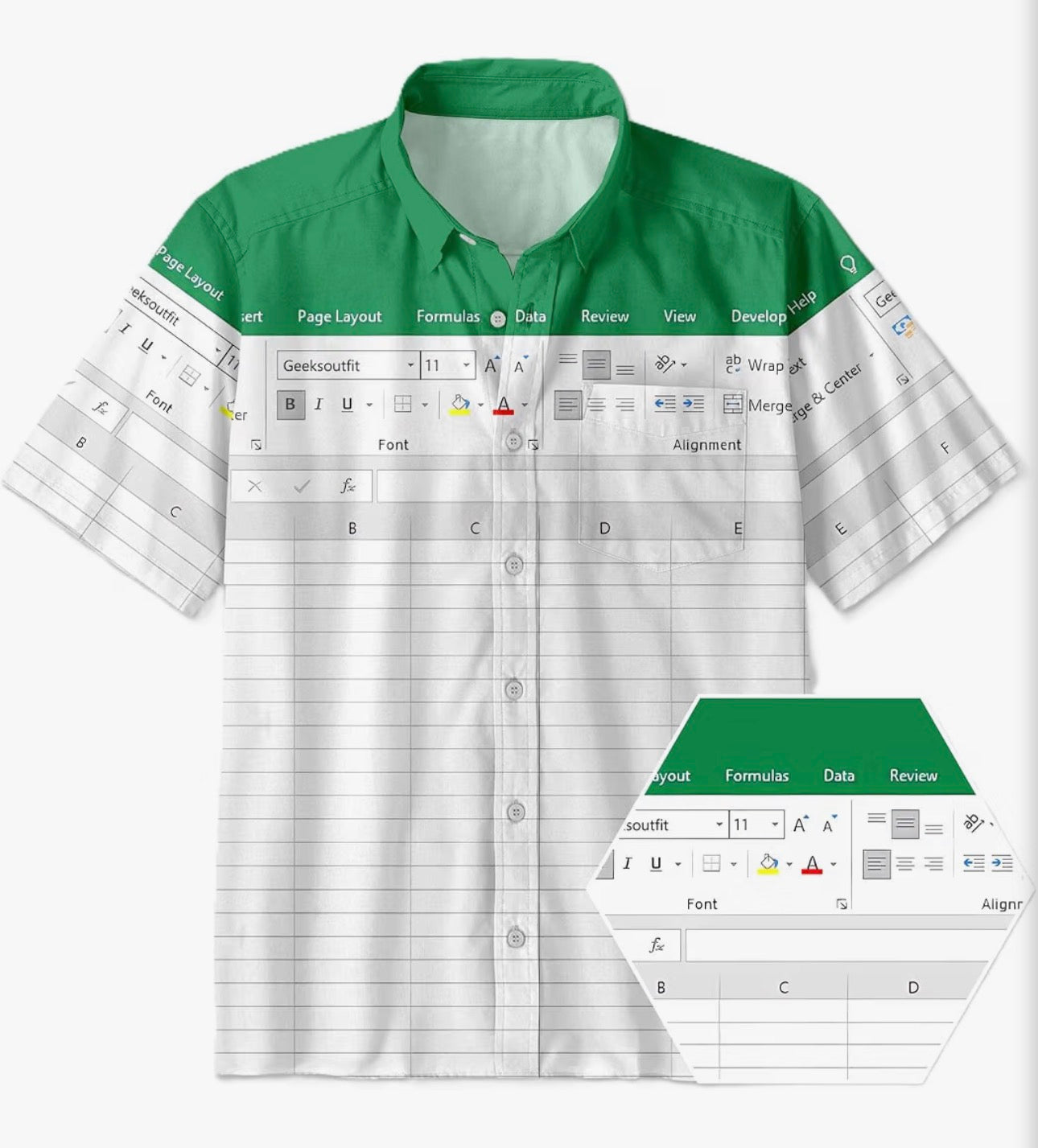 Excel Sheet Hawaiian Shirt