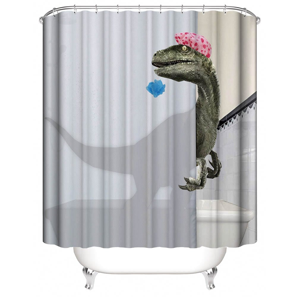 Funny Dinosaur Shower Curtain