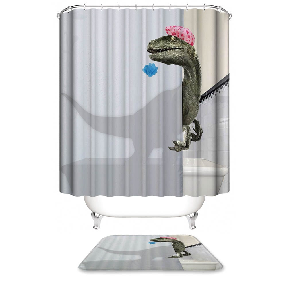 Funny Dinosaur Shower Curtain