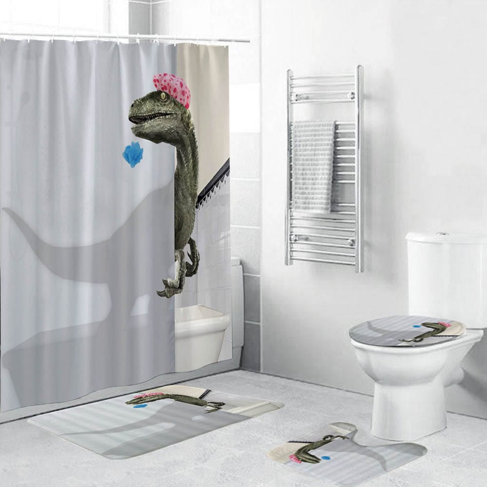 Funny Dinosaur Shower Curtain